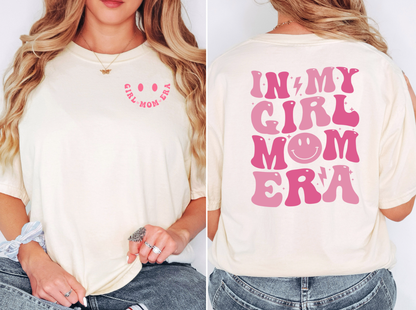 Girl Mom Era Tee (front & back design)