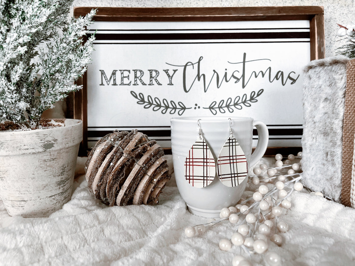 Christmas Plaid Earrings